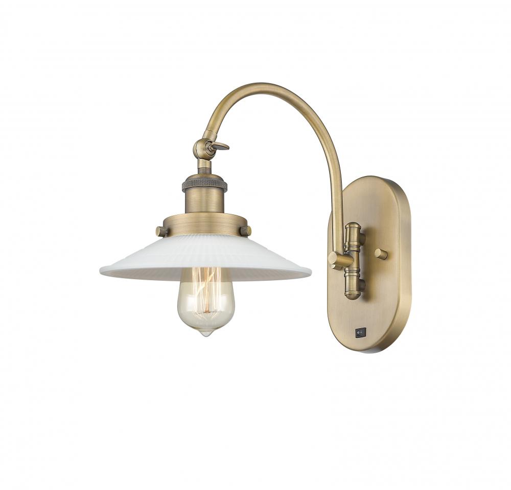 Halophane - 1 Light - 9 inch - Brushed Brass - Adjustable Swing Arm