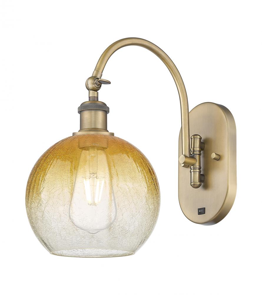 Brookhaven Globe - 1 Light - 8 inch - Brushed Brass - Sconce