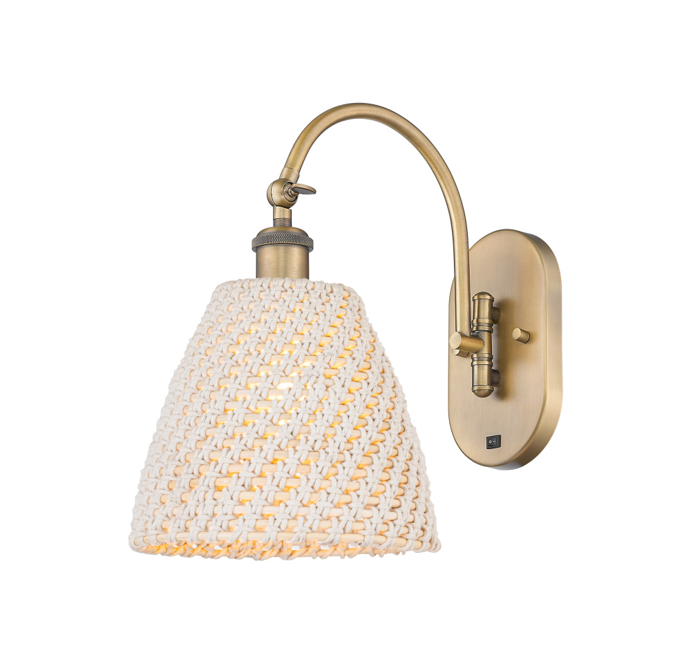 Bristol Natural - 1 Light - 9 inch - Brushed Brass - Sconce