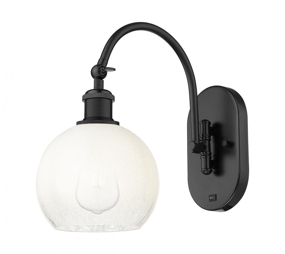 Brookhaven Globe - 1 Light - 8 inch - Matte Black - Sconce