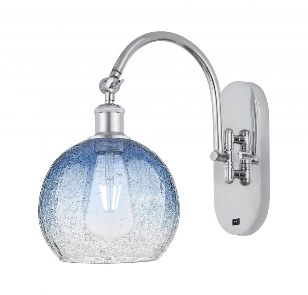 Brookhaven Globe - 1 Light - 8 inch - Polished Chrome - Sconce