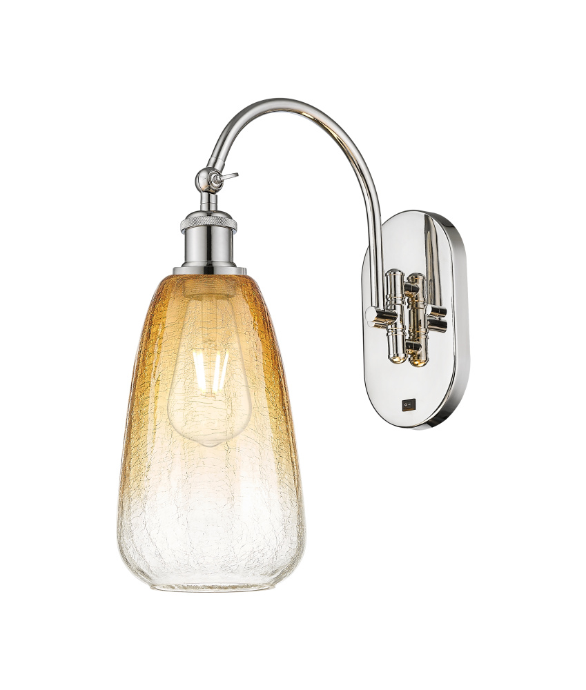 Brookhaven Almond - 1 Light - 6 inch - Polished Nickel - Sconce