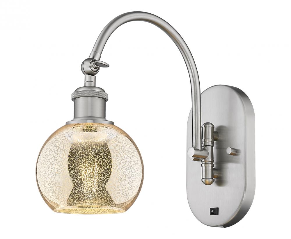 Athens - 1 Light - 6 inch - Brushed Satin Nickel - Sconce