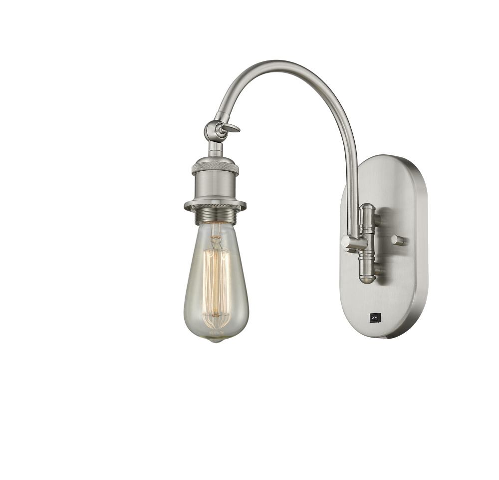 Halophane - 1 Light - 5 inch - Brushed Satin Nickel - Adjustable Swing Arm