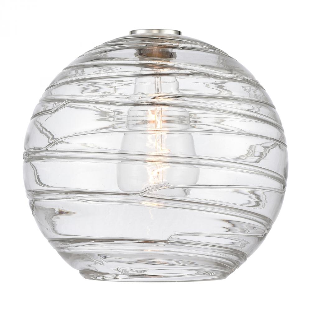 Deco Swirl 12" Clear Glass
