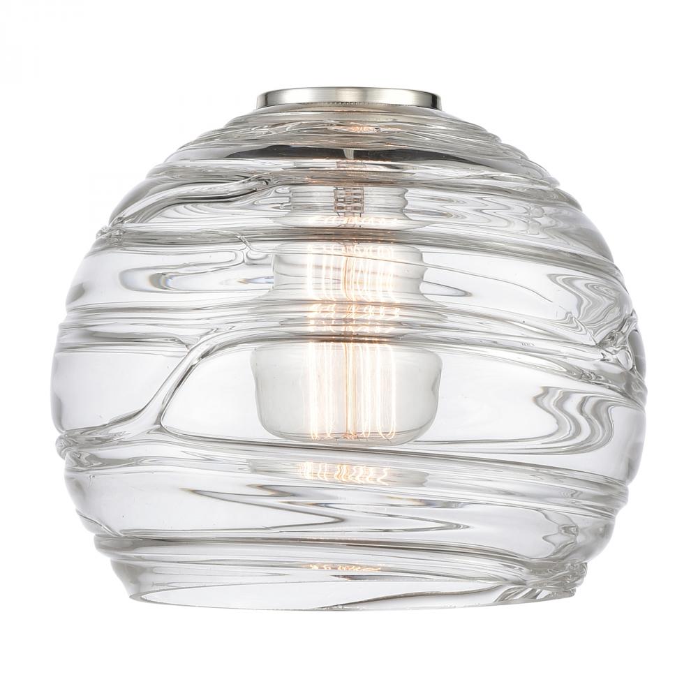 Deco Swirl 8" Clear Glass