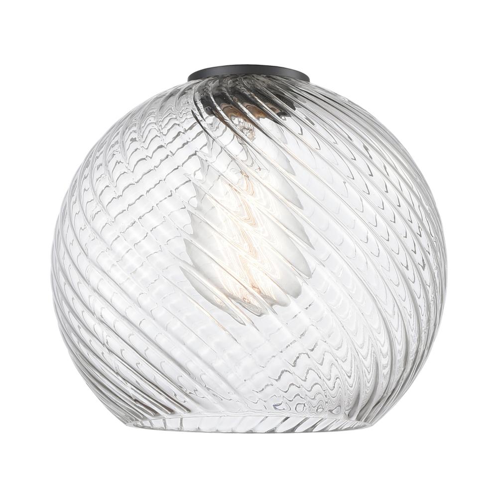 Twisted Swirl Clear Glass