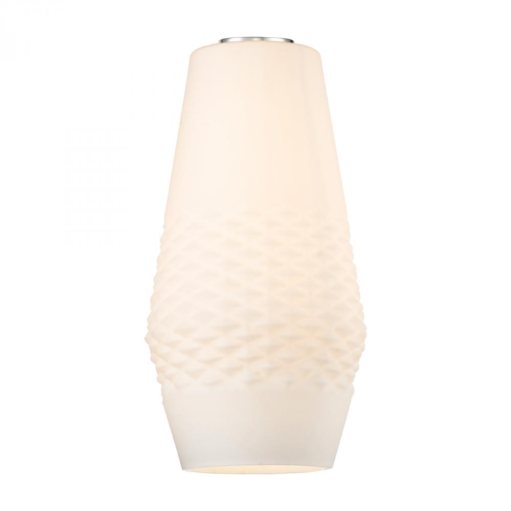 Windham Light 7 inch White Glass