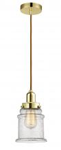 Innovations Lighting 100GD-10CR-0H-GD-G184 - Whitney - 1 Light - 8 inch - Gold - Cord hung - Mini Pendant