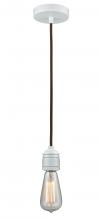 Innovations Lighting 100W-10BR-2W - Winchester - 1 Light - 2 inch - White - Cord hung - Mini Pendant