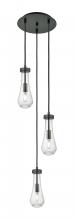 Innovations Lighting 113-451-1P-BK-G451-4SDY - Owego - 3 Light - 13 inch - Brushed Matte Black - Multi Pendant