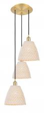 Innovations Lighting 113B-3P-SG-NBD-9-NAT - Bristol Natural - 3 Light - 19 inch - Satin Gold - Cord hung - Multi Pendant