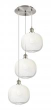 Innovations Lighting 113B-3P-SN-G481-10OP - Brookhaven Sphere - 3 Light - 17 inch - Brushed Satin Nickel - Cord Hung - Multi Pendant