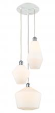 Innovations Lighting 113B-3P-WPC-G651-MU - Cindyrella - 3 Light - 17 inch - White Polished Chrome - Cord hung - Multi Pendant