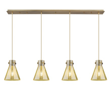 Innovations Lighting 124-410-1PS-BB-G411-8ME - Newton Cone - 4 Light - 52 inch - Brushed Brass - Linear Pendant