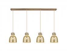 Innovations Lighting 124-410-1PS-BB-G412-8ME - Newton Bell - 4 Light - 52 inch - Brushed Brass - Linear Pendant