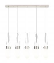 Innovations Lighting 125-452-1P-PN-G452-4GWH - Milan - 5 Light - 36 inch - Polished Nickel - Linear Pendant