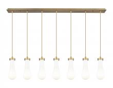 Innovations Lighting 127-451-1P-BB-G451-4GWH - Owego - 7 Light - 49 inch - Brushed Brushed Brass - Linear Pendant