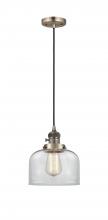 Innovations Lighting 201CSW-AB-G72 - Bell - 1 Light - 8 inch - Antique Brass - Cord hung - Mini Pendant