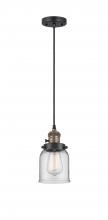 Innovations Lighting 201CSW-BAB-G52 - Bell - 1 Light - 5 inch - Black Antique Brass - Cord hung - Mini Pendant