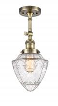 Innovations Lighting 201F-AB-G664-7 - Bullet - 1 Light - 6 inch - Antique Brass - Adjustable Semi-Flush Mount