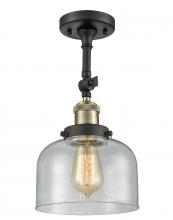 Innovations Lighting 201F-BAB-G74 - Bell - 1 Light - 8 inch - Black Antique Brass - Adjustable Semi-Flush Mount