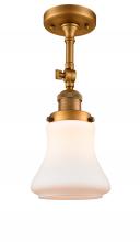 Innovations Lighting 201F-BB-G191 - Bellmont - 1 Light - 6 inch - Brushed Brass - Adjustable Semi-Flush Mount
