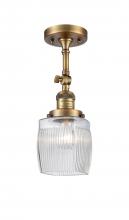 Innovations Lighting 201F-BB-G302 - Colton - 1 Light - 6 inch - Brushed Brass - Adjustable Semi-Flush Mount