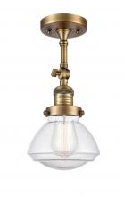 Innovations Lighting 201F-BB-G324 - Olean - 1 Light - 7 inch - Brushed Brass - Adjustable Semi-Flush Mount