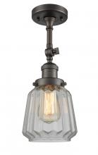 Innovations Lighting 201F-OB-G142 - Chatham - 1 Light - 7 inch - Oil Rubbed Bronze - Adjustable Semi-Flush Mount