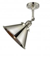 Innovations Lighting 201F-PN-M10-PN - Briarcliff - 1 Light - 10 inch - Polished Nickel - Adjustable Semi-Flush Mount