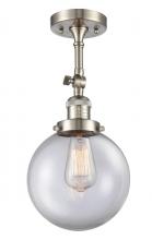 Innovations Lighting 201F-SN-G202-8 - Beacon - 1 Light - 8 inch - Brushed Satin Nickel - Adjustable Semi-Flush Mount