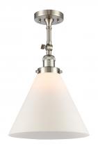 Innovations Lighting 201F-SN-G41-L-LED - Cone - 1 Light - 12 inch - Brushed Satin Nickel - Adjustable Semi-Flush Mount