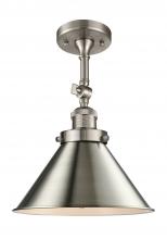 Innovations Lighting 201F-SN-M10-SN - Briarcliff - 1 Light - 10 inch - Brushed Satin Nickel - Adjustable Semi-Flush Mount