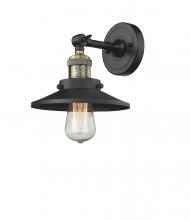 Innovations Lighting 203-BAB-M6-LED - Railroad - 1 Light - 8 inch - Black Antique Brass - Adjustable Sconce