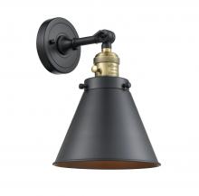 Innovations Lighting 203SW-BAB-M13-BK - Appalachian - 1 Light - 8 inch - Black Antique Brass - Adjustable Sconce