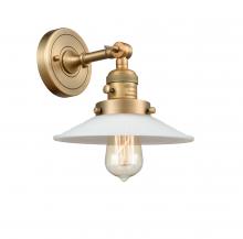Innovations Lighting 203SW-BB-G1 - Halophane - 1 Light - 9 inch - Brushed Brass - Adjustable Sconce
