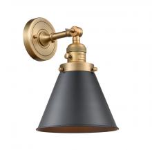 Innovations Lighting 203SW-BB-M13-BK - Appalachian - 1 Light - 8 inch - Brushed Brass - Adjustable Sconce