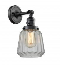 Innovations Lighting 203SW-BK-G142-LED - Chatham - 1 Light - 7 inch - Matte Black - Adjustable Sconce