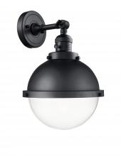 Innovations Lighting 203SW-BK-HFS-82-BK - Hampden - 1 Light - 9 inch - Matte Black - Adjustable Sconce