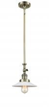 Innovations Lighting 206-AB-G1 - Halophane - 1 Light - 9 inch - Antique Brass - Stem Hung - Adjustable Mini Pendant