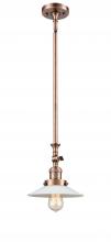 Innovations Lighting 206-AC-G1 - Halophane - 1 Light - 9 inch - Antique Copper - Stem Hung - Adjustable Mini Pendant