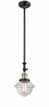 Innovations Lighting 206-BAB-G532 - Oxford - 1 Light - 7 inch - Black Antique Brass - Stem Hung - Adjustable Mini Pendant