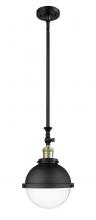 Innovations Lighting 206-BAB-HFS-82-BK - Hampden - 1 Light - 9 inch - Black Antique Brass - Stem Hung - Adjustable Mini Pendant