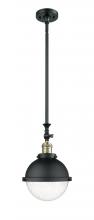 Innovations Lighting 206-BAB-HFS-84-BK - Hampden - 1 Light - 9 inch - Black Antique Brass - Stem Hung - Adjustable Mini Pendant