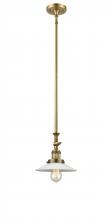 Innovations Lighting 206-BB-G1 - Halophane - 1 Light - 9 inch - Brushed Brass - Stem Hung - Adjustable Mini Pendant