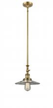 Innovations Lighting 206-BB-G2 - Halophane - 1 Light - 9 inch - Brushed Brass - Stem Hung - Adjustable Mini Pendant