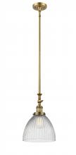 Innovations Lighting 206-BB-G222 - Seneca Falls - 1 Light - 10 inch - Brushed Brass - Stem Hung - Adjustable Mini Pendant