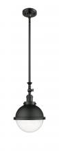 Innovations Lighting 206-BK-HFS-84-BK - Hampden - 1 Light - 9 inch - Matte Black - Stem Hung - Adjustable Mini Pendant