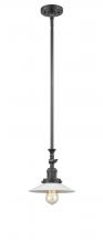 Innovations Lighting 206-OB-G1 - Halophane - 1 Light - 9 inch - Oil Rubbed Bronze - Stem Hung - Adjustable Mini Pendant